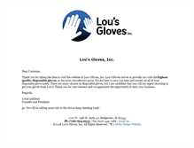 Tablet Screenshot of lousgloves.com